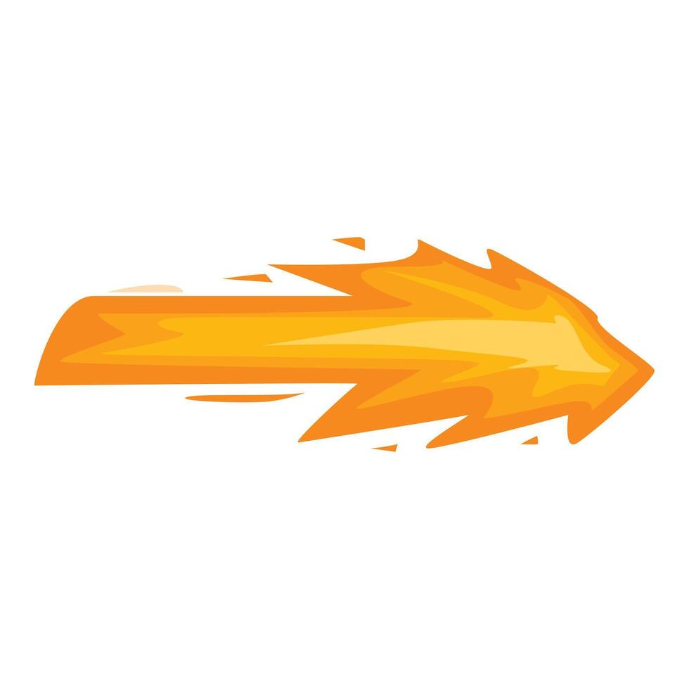 Burning fiery arrow flying through the air vector