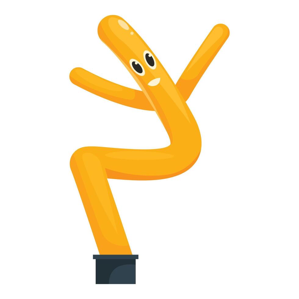 Inflatable tube man waving arms and smiling vector
