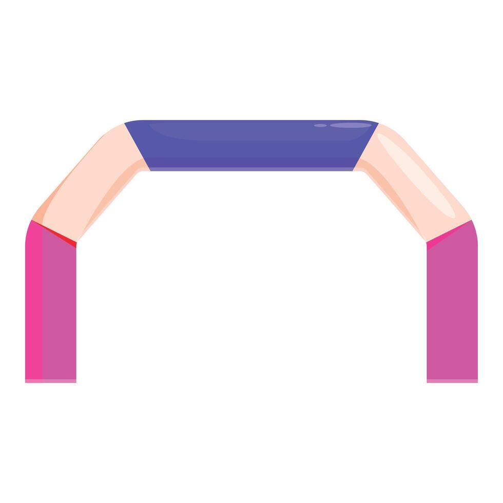 Inflatable finish line archway marking the end of a race vector