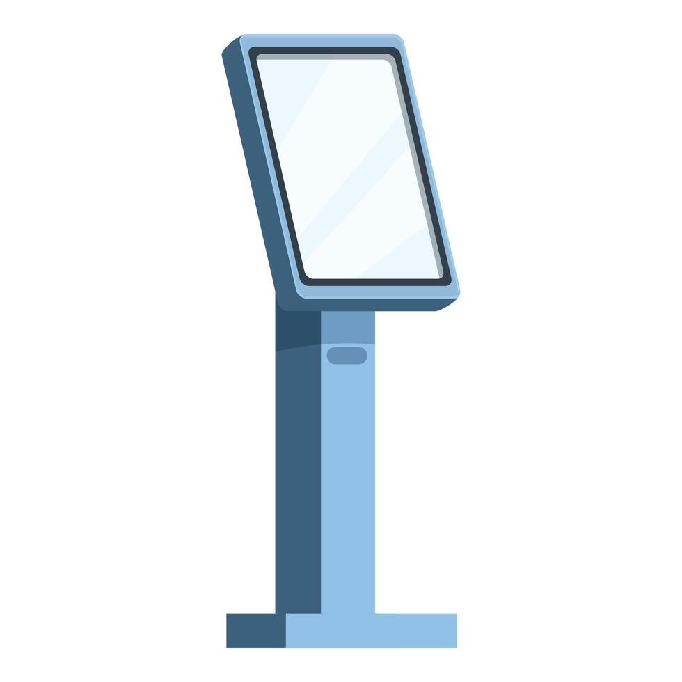 Digital information kiosk standing with blank screen for your advertisement vector