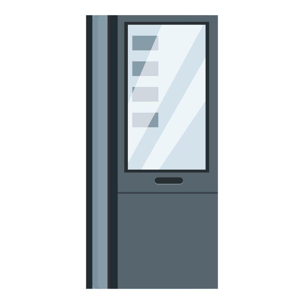 Modern information kiosk displaying important information vector