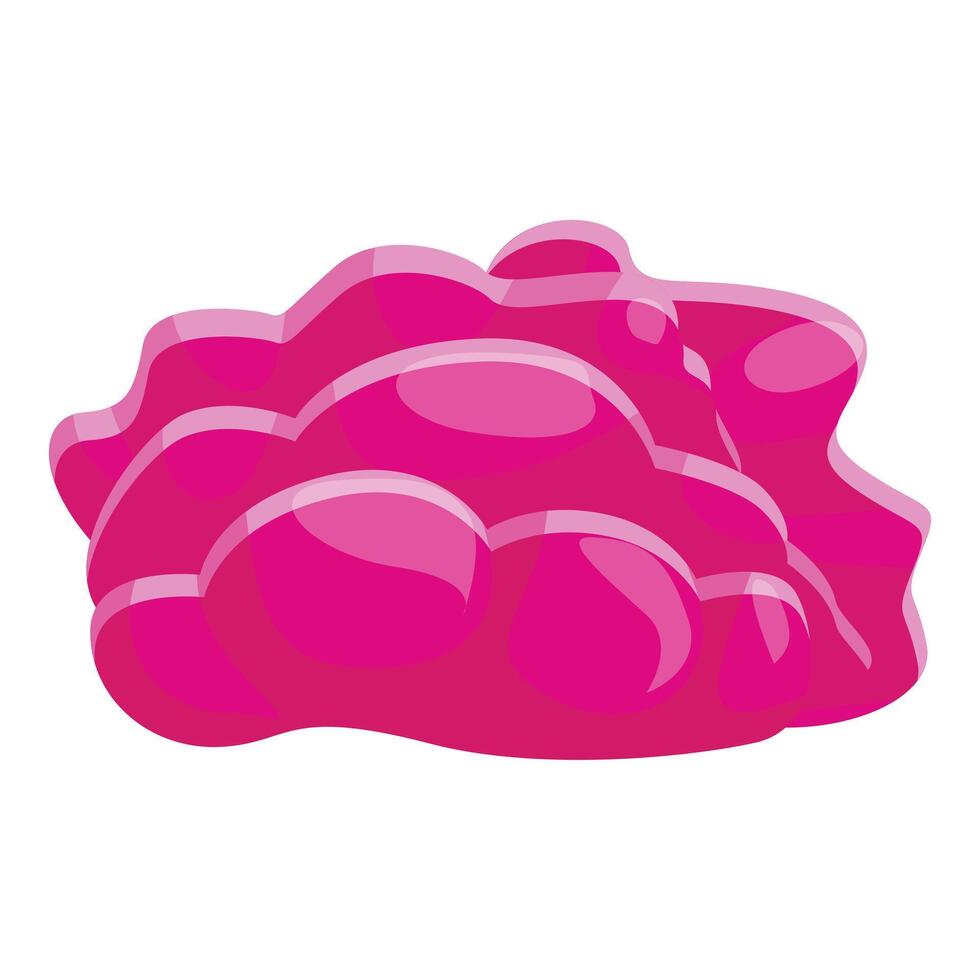 Delicious pink bubble gum forming a blob vector
