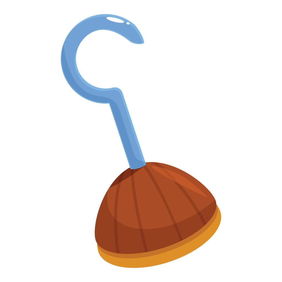 Pirate hook prosthesis is replacing a missing hand vector