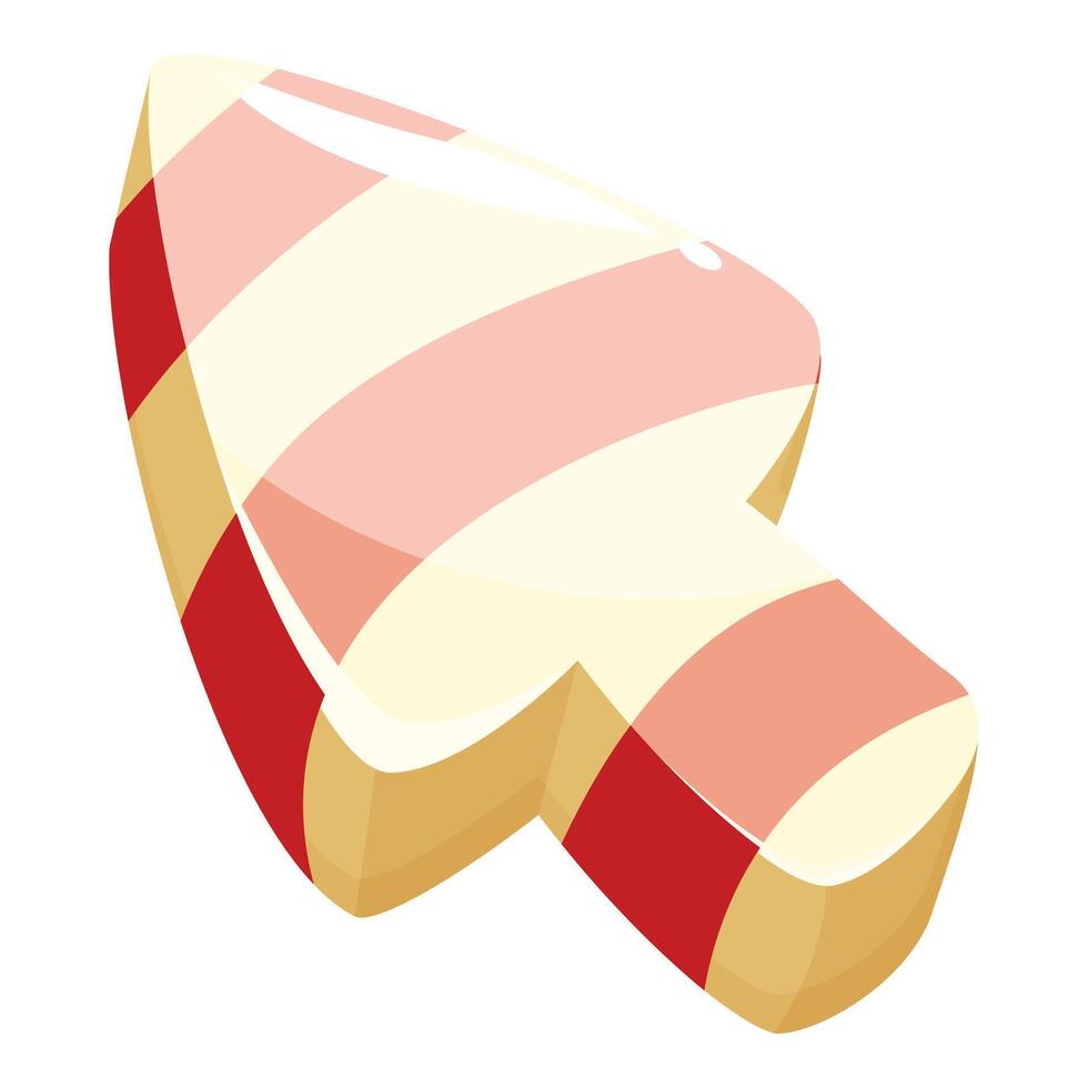 Striped candy cursor clicking on invisible web element vector