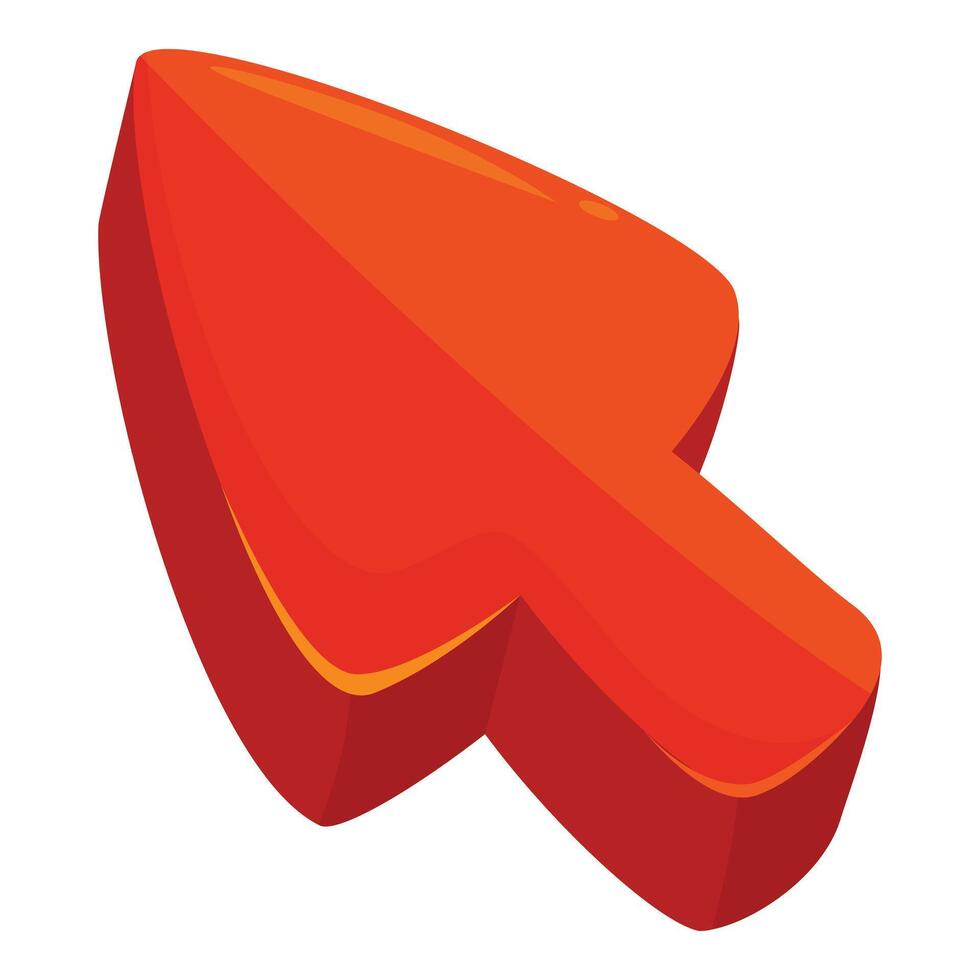 Big orange cursor showing clickable area on computer screen vector