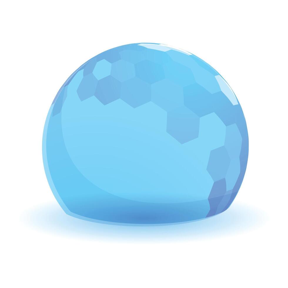 Blue sphere forming with hexagons on white background vector