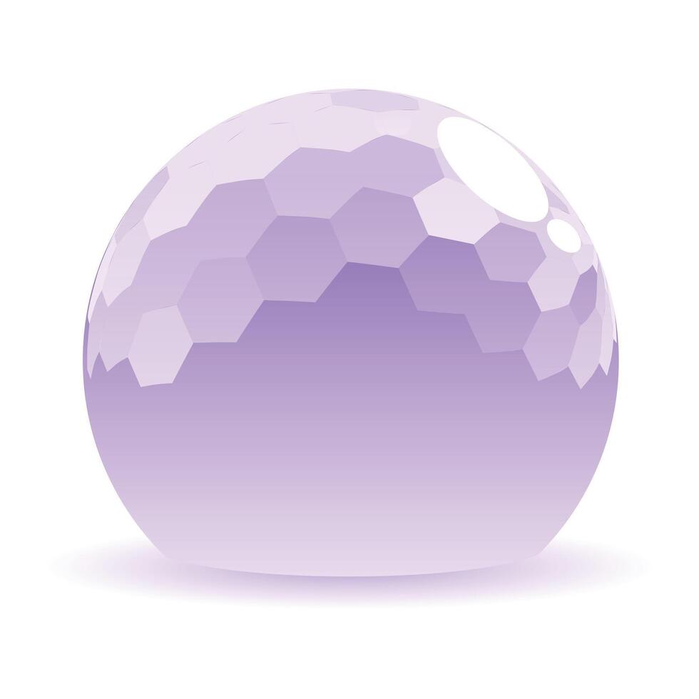 Purple hexagonal pattern is covering this abstract sphere vector