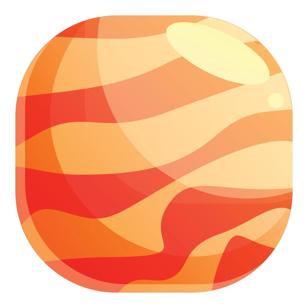 Red planet icon showing solar system exploration vector