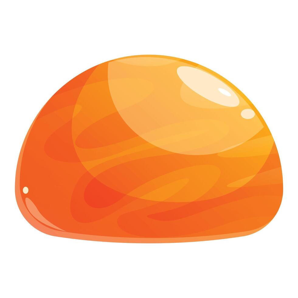 Glowing orange stone shining with light inside vector