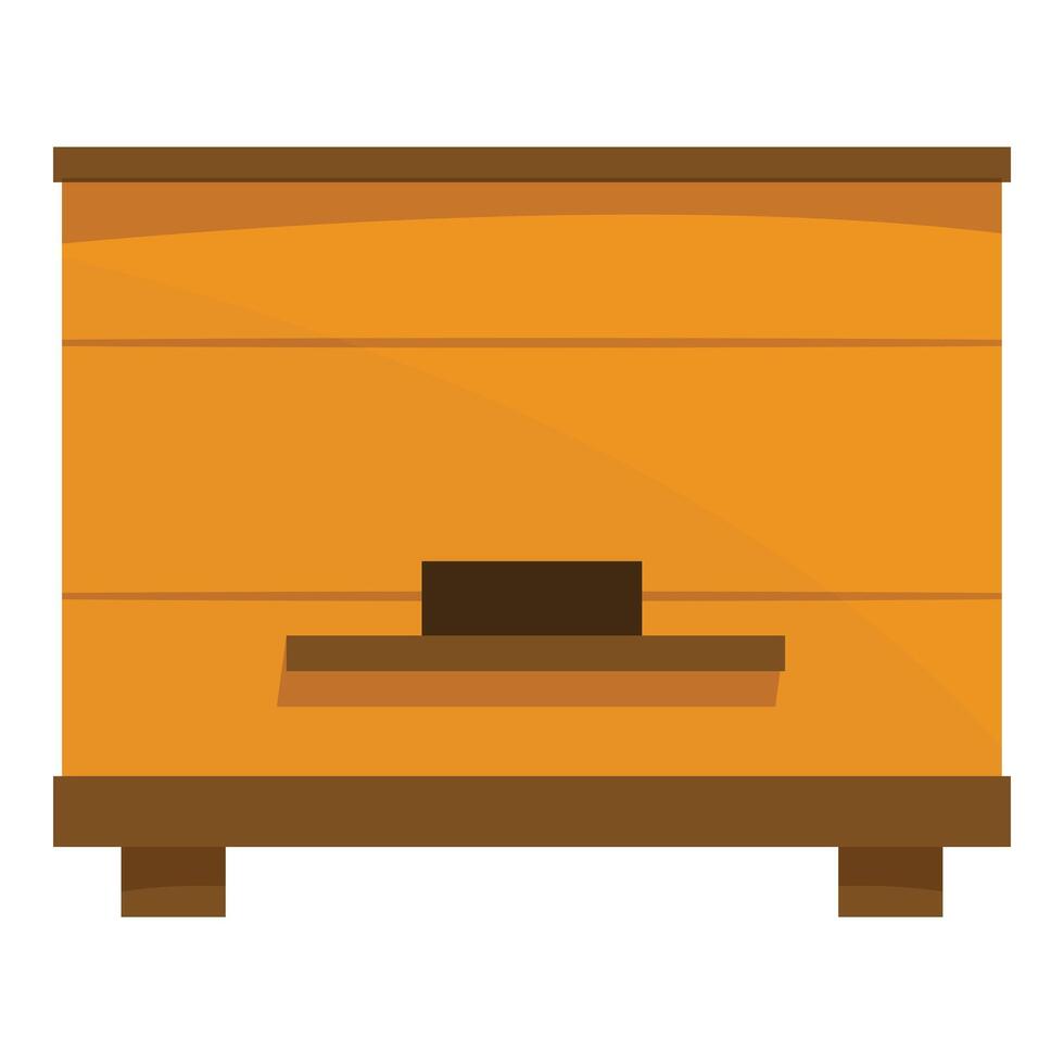 Wooden beehive for producing honey standing on legs vector