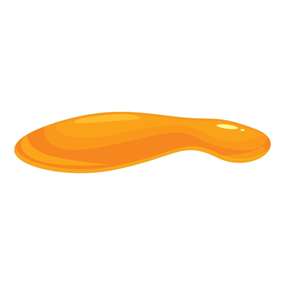 Sweet caramel sauce flowing on white background vector
