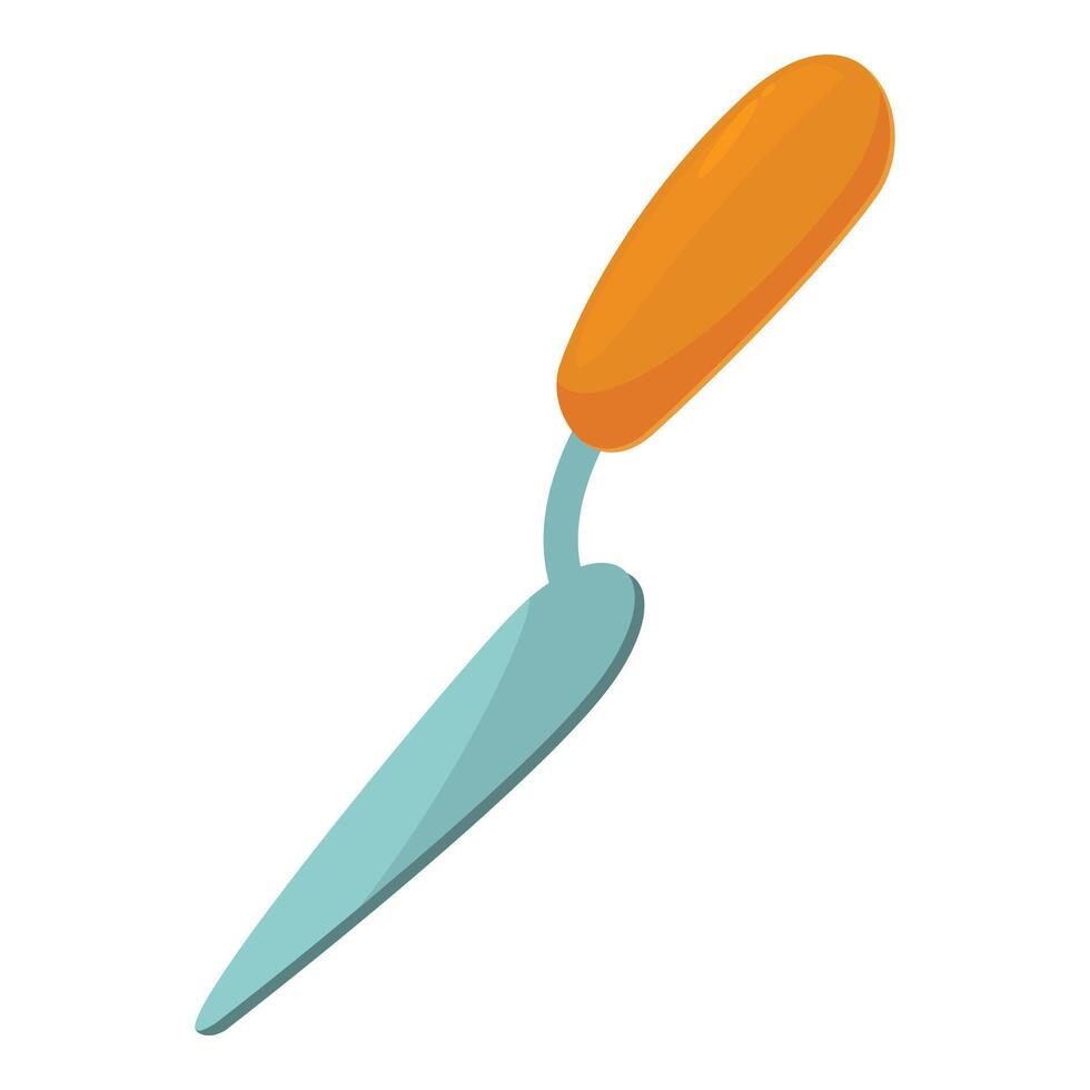 Construction trowel with wooden handle for plastering and bricklaying vector