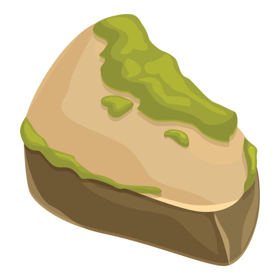 Delicious toast with melted wasabi paste for asian cuisine vector