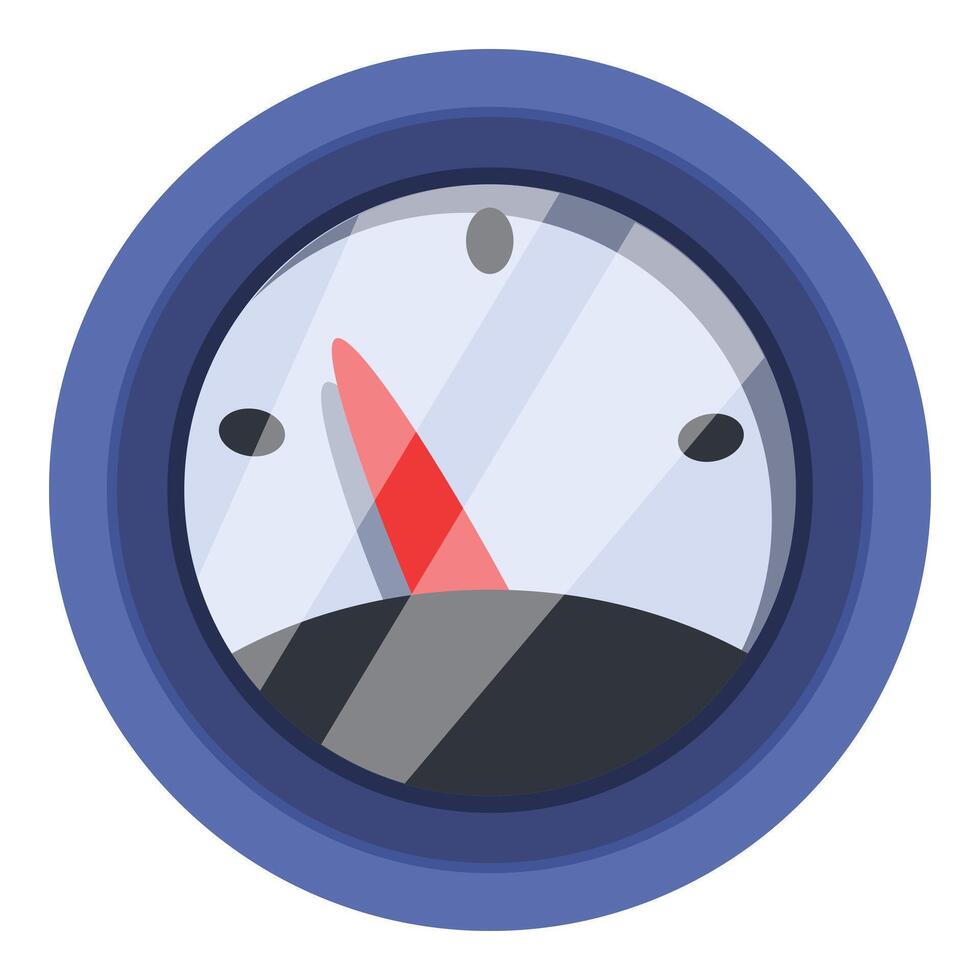 Round barometer showing increasing pressure vector