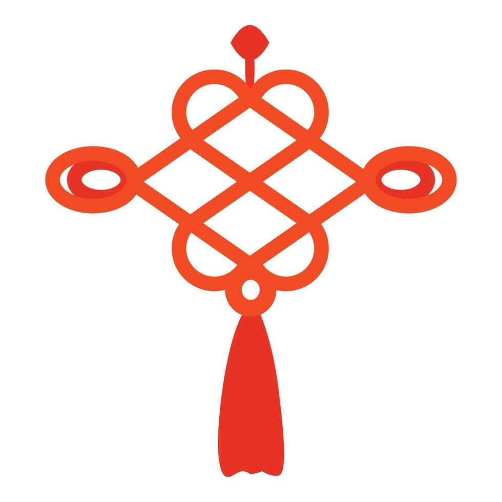 Chinese knot hanging decoration for spring festival celebration vector