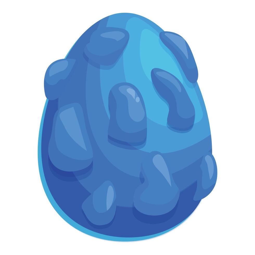 Blue fantasy egg waiting for hatching with bumps vector