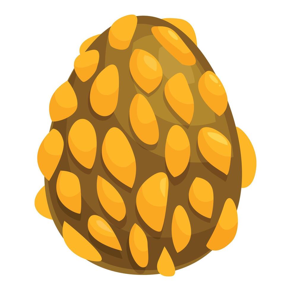 Round chocolate easter egg covered in yellow speckles is waiting for easter celebration vector