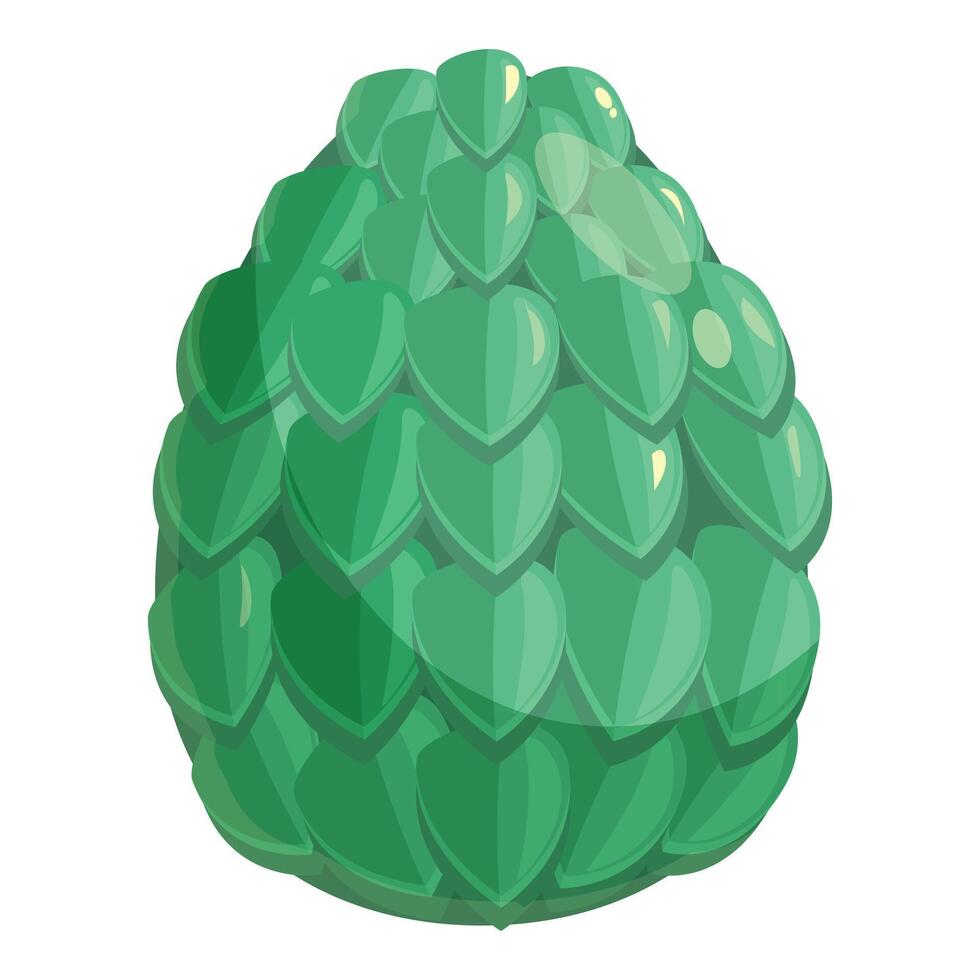 Green dragon egg with scales is hatching with reptile baby vector