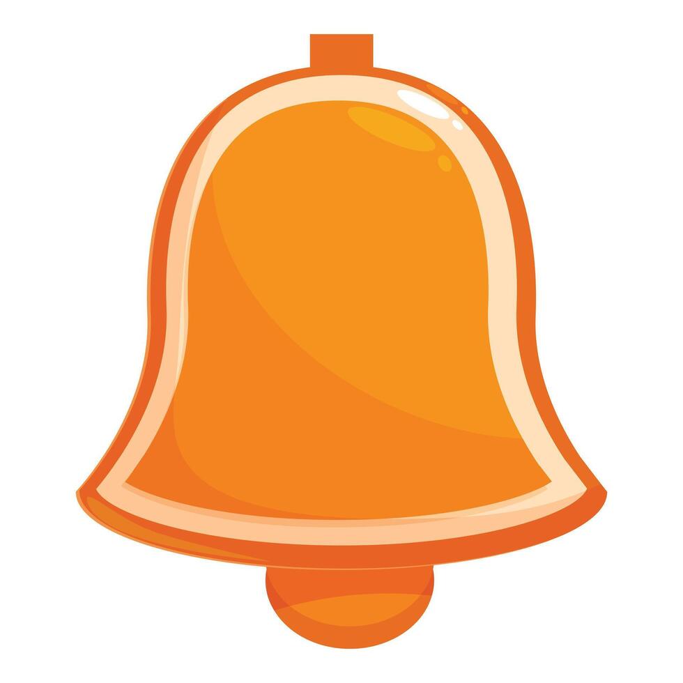 Shiny orange bell announcing important news or event vector