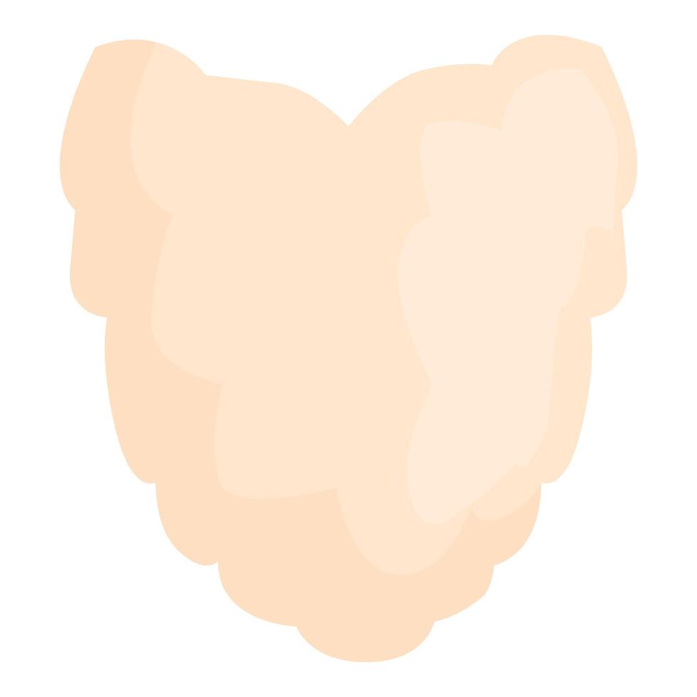 Fluffy cloud creating a heart shape with pastel colors vector
