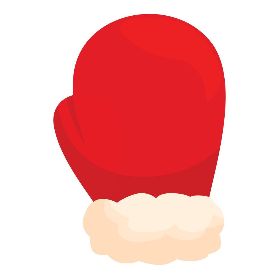 Red christmas mitten providing warmth and holiday cheer vector