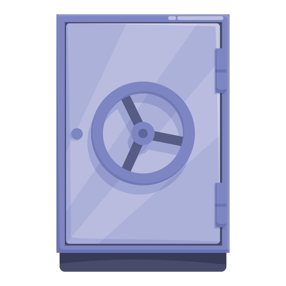 Big safe with combination lock keeping money and treasures secure vector