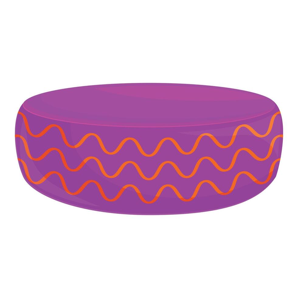 Purple round podium with wavy pattern for placing product vector