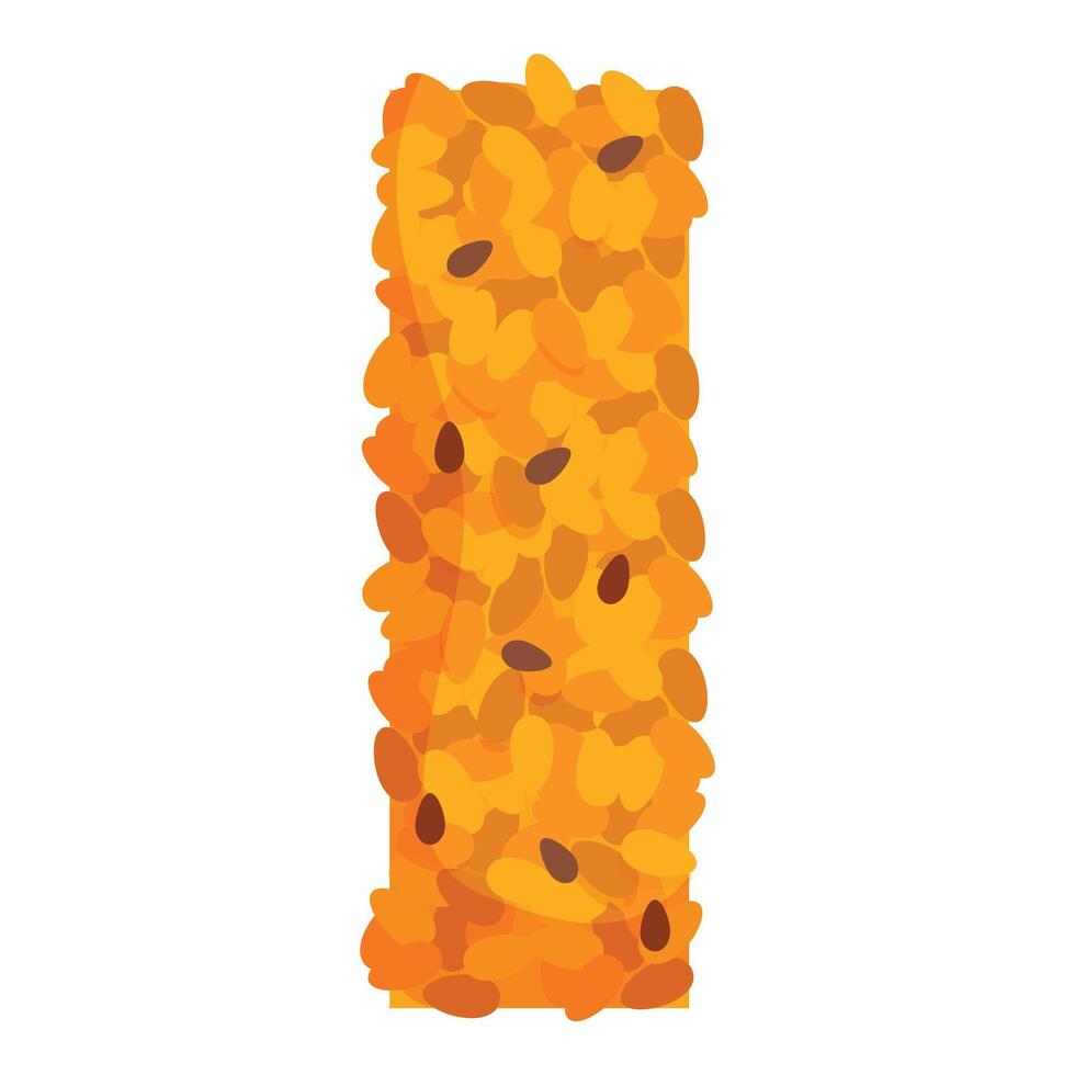 Crunchy granola bar forming letter i from alphabet vector