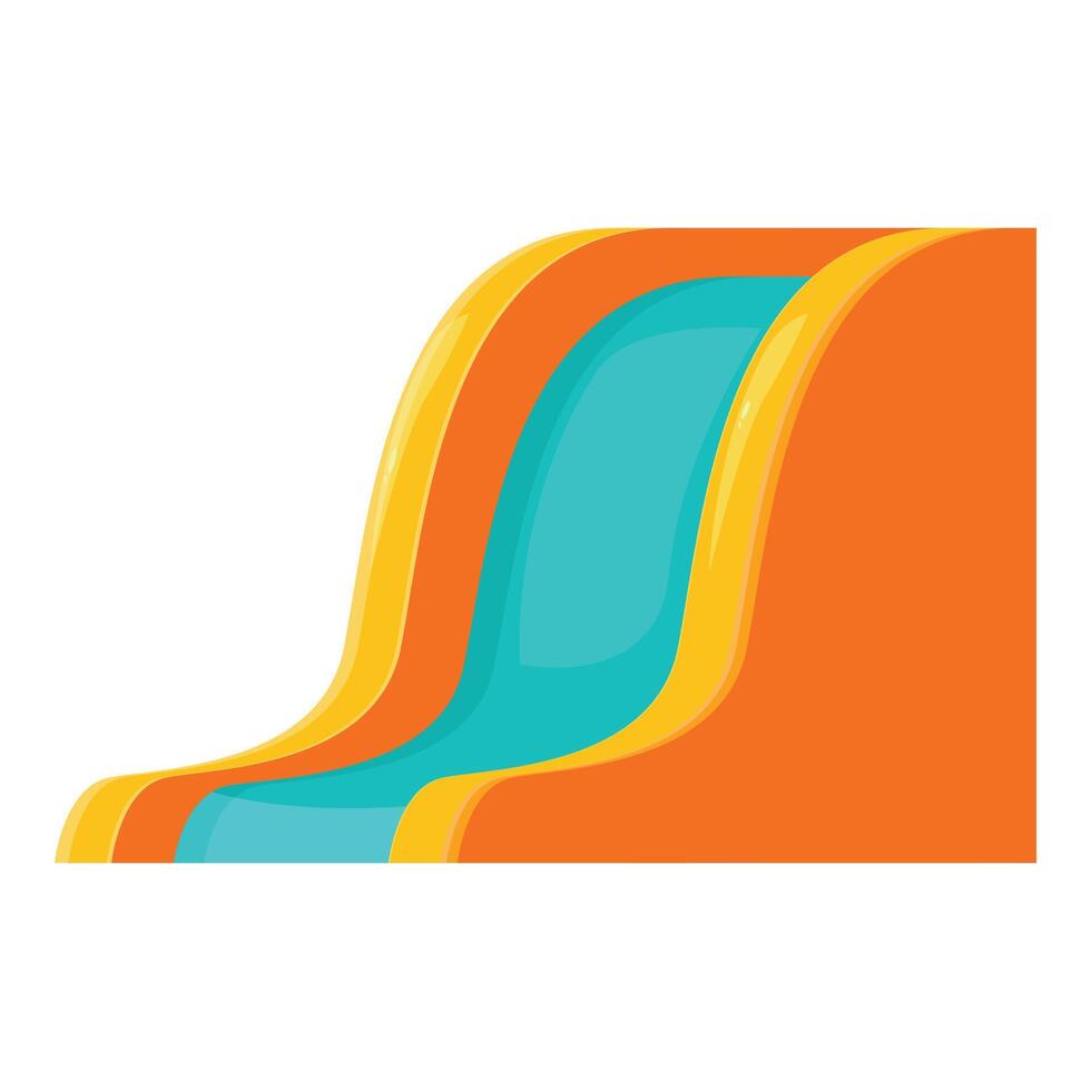 Colorful water slide standing on white background vector