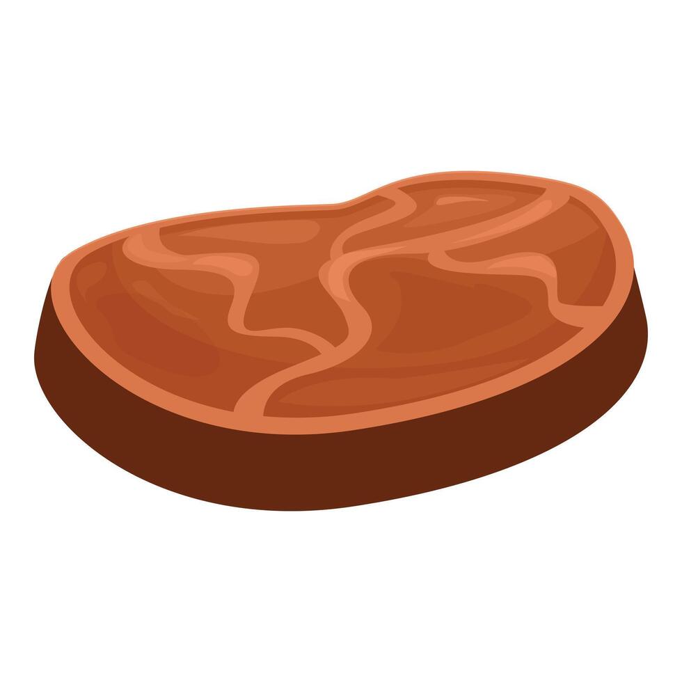 Raw beef steak lying on white background vector