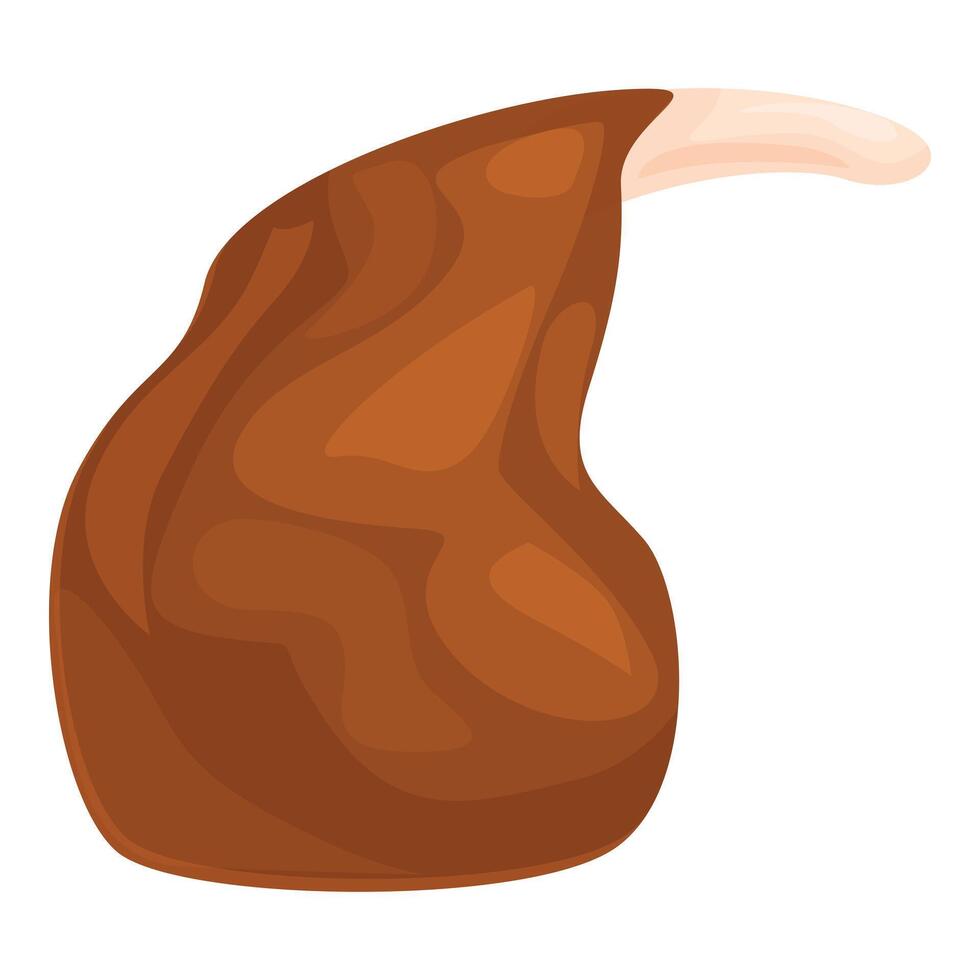 Big piece of meat with bone for grilling or frying vector