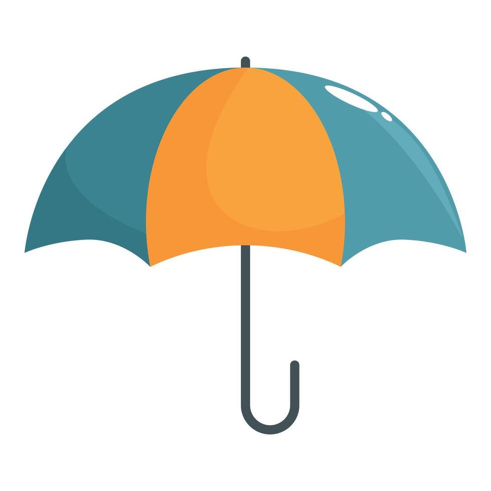 Classic opened umbrella protecting from rain weather forecast vector