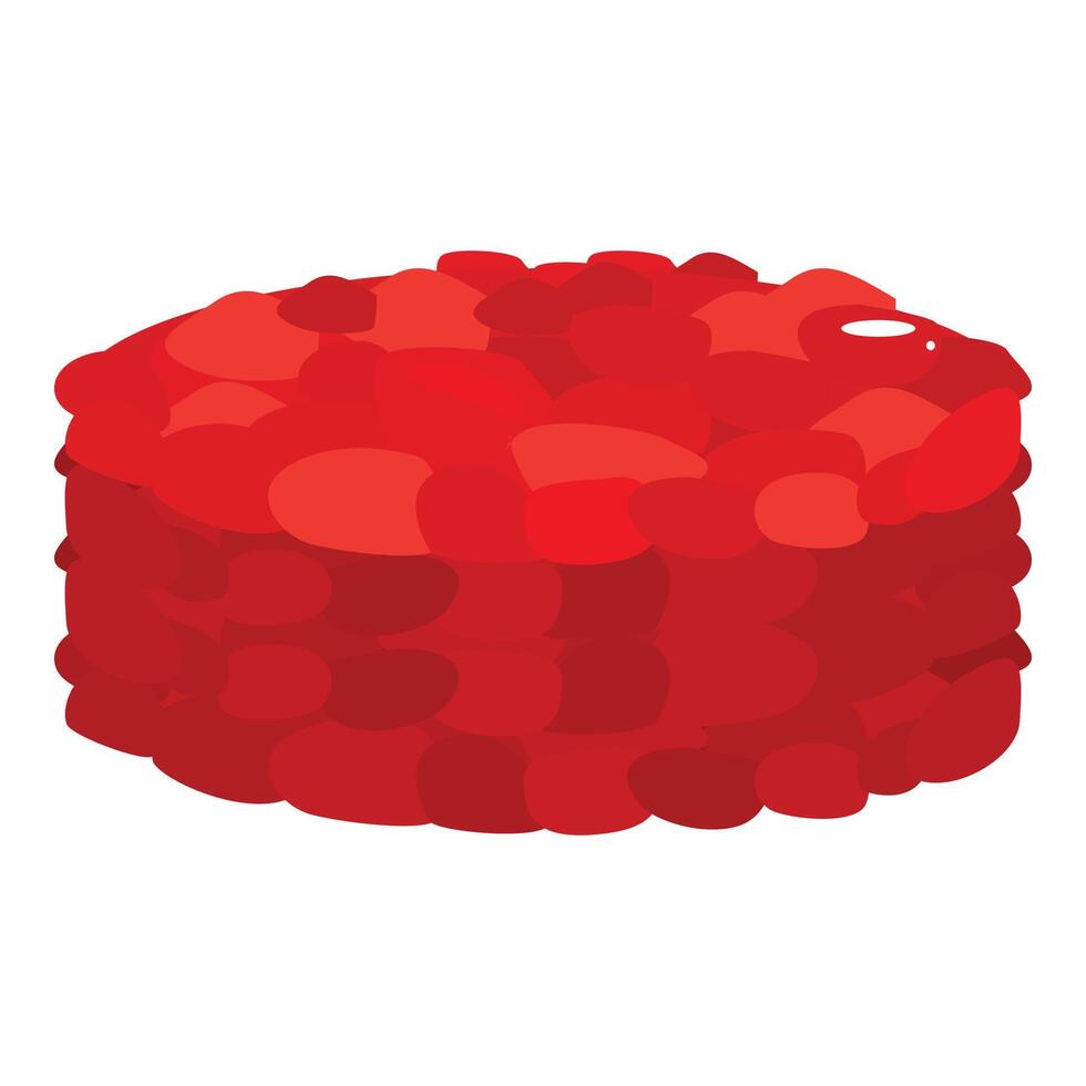 Red caviar forming a circle representing seafood delicacy vector