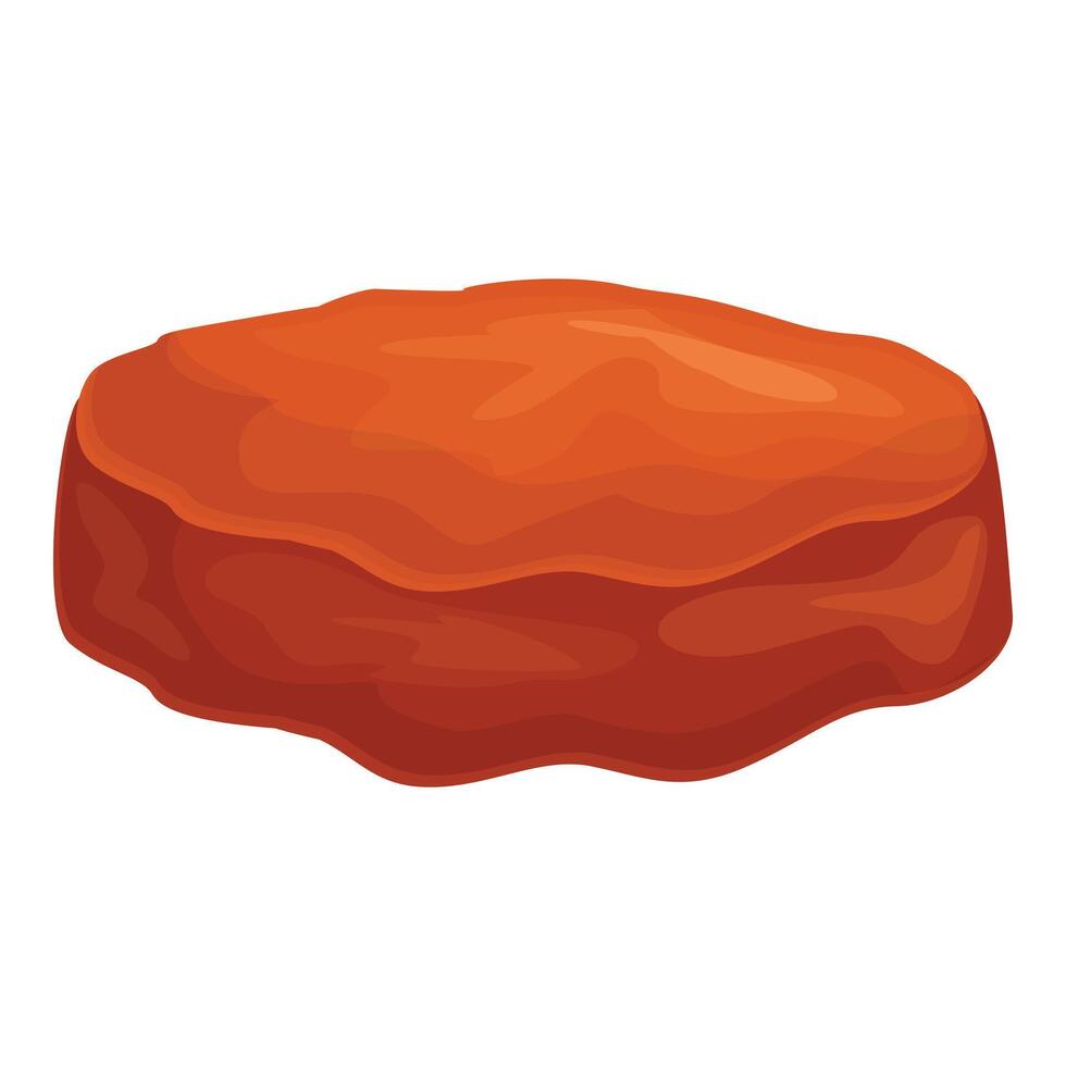 Big raw ground beef patty for burger being prepared vector