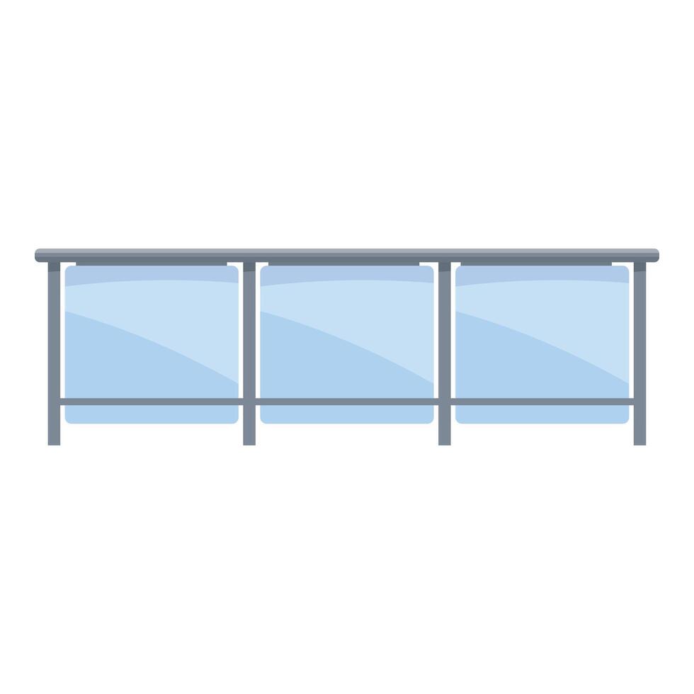 Modern glass balcony providing safety and a touch of elegance vector