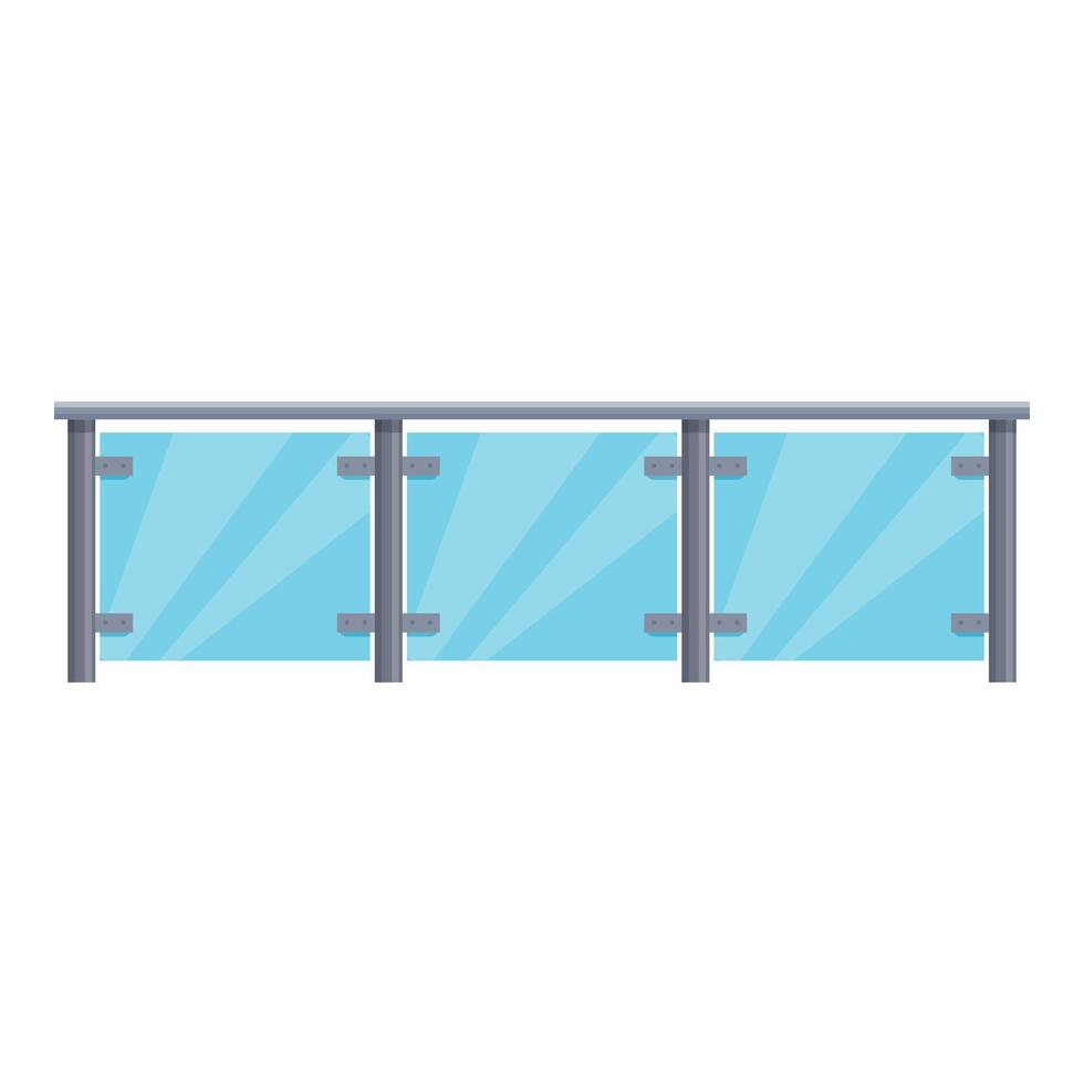 Modern glass and metal railing providing safety and style vector