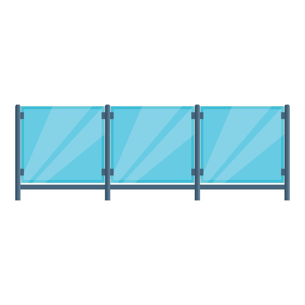 Modern glass balcony railing protecting from falling vector