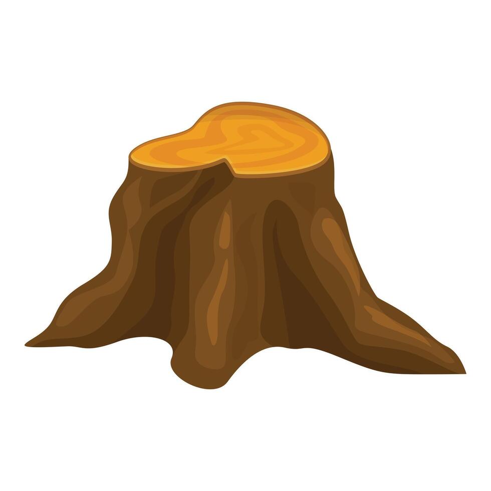 Old tree stump showing annual rings illustration vector