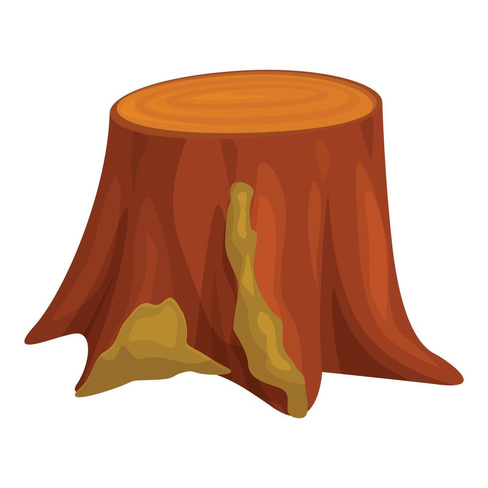 Old tree stump showing the age with its rings and texture vector