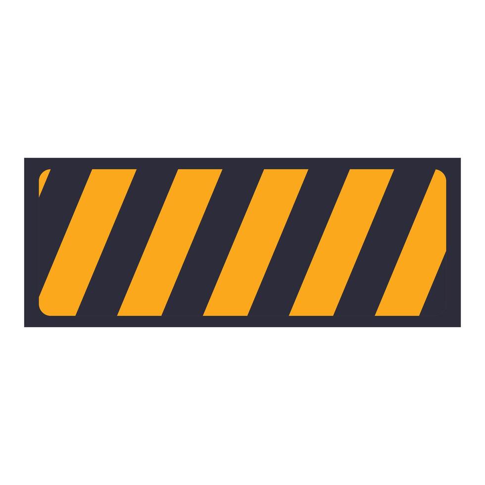 Yellow and black diagonal lines warning sign indicating caution vector