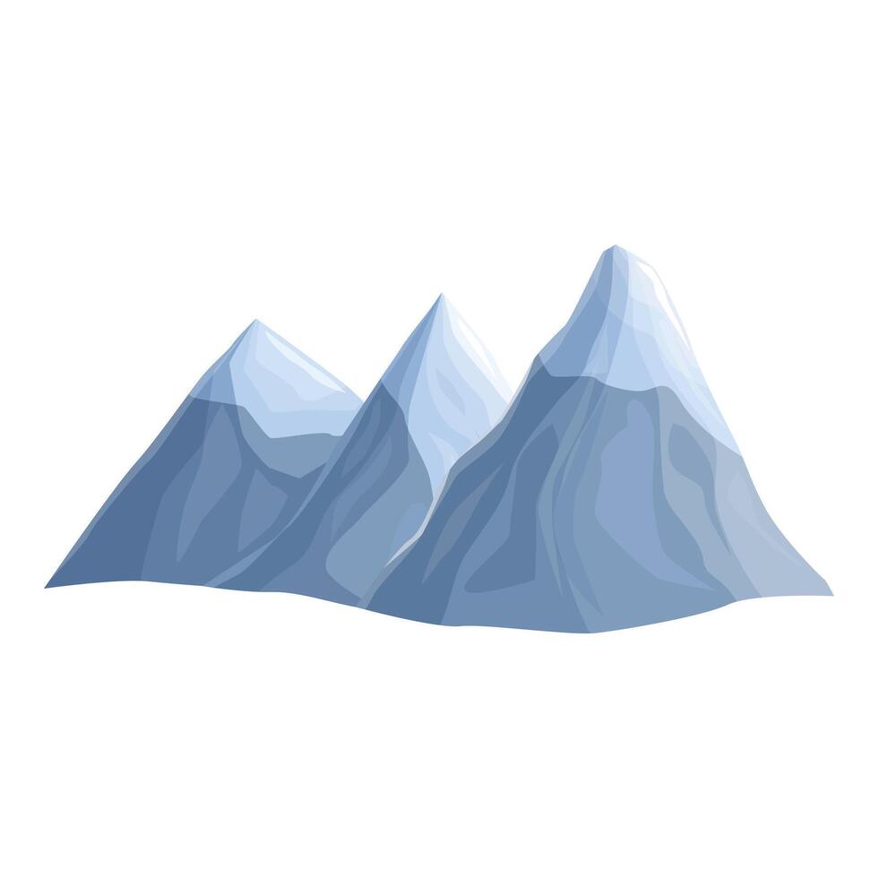 Mountain range with snowcapped peaks forming a majestic landscape vector