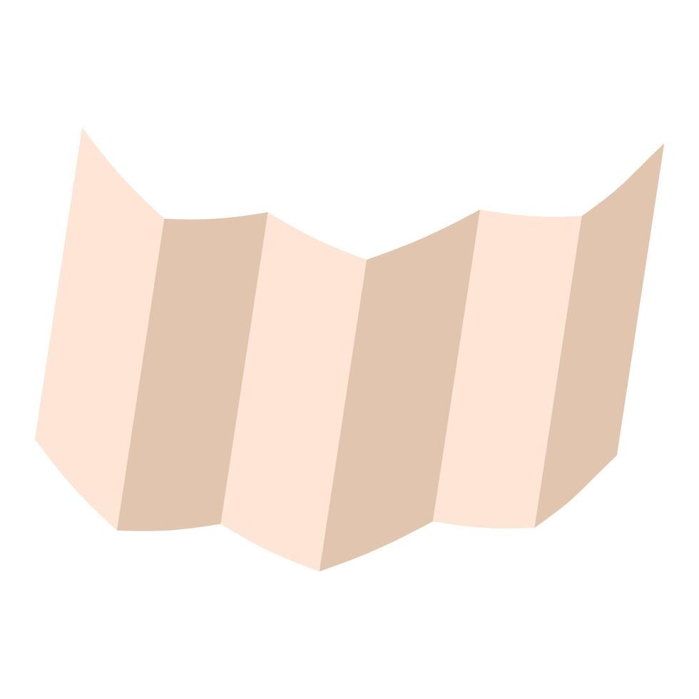 Empty folded road map showing the way for your journey vector