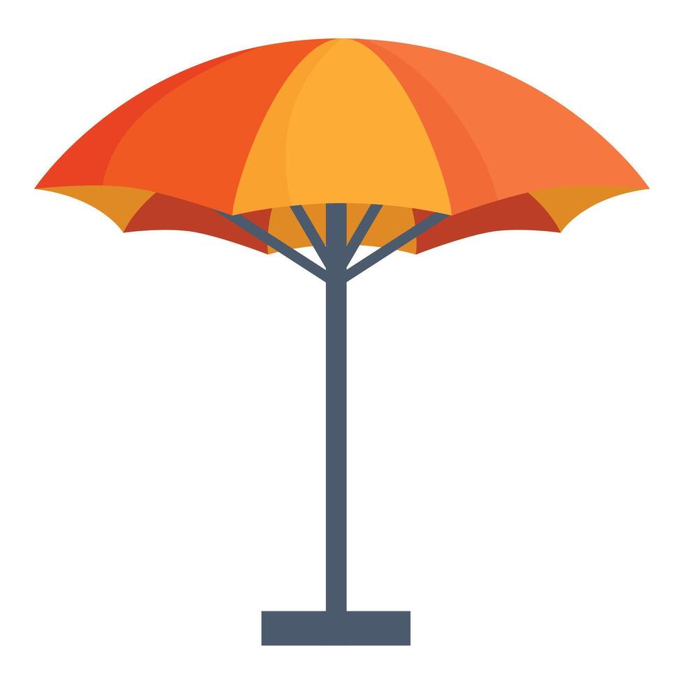 Big orange and yellow parasol providing shade vector