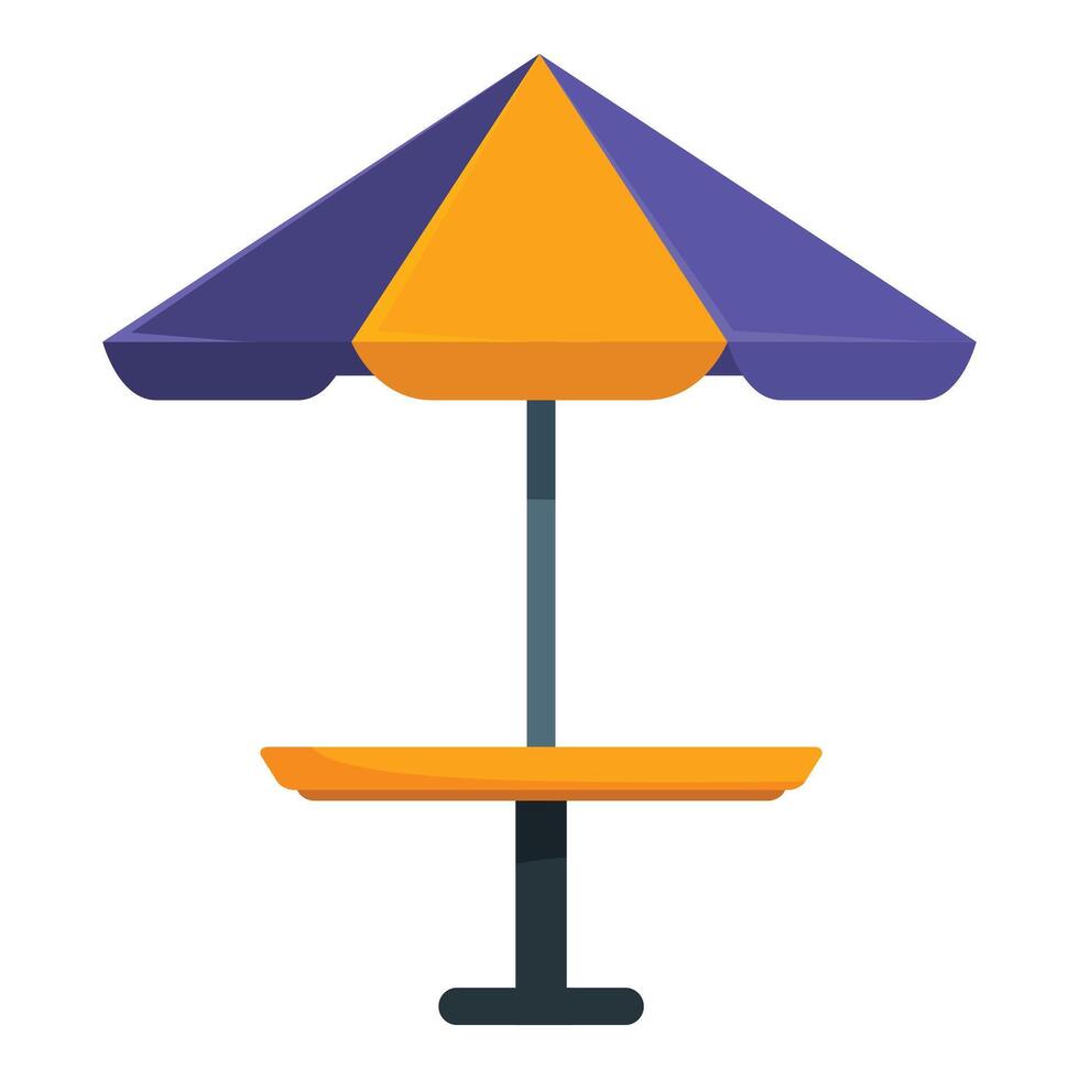 Street food court cafe icon providing shade with umbrella vector