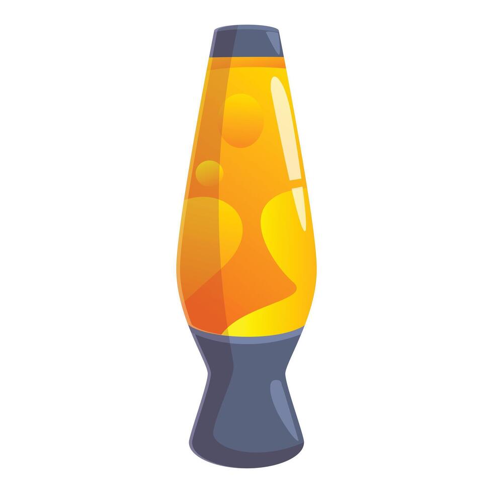 Orange lava lamp standing on white background vector