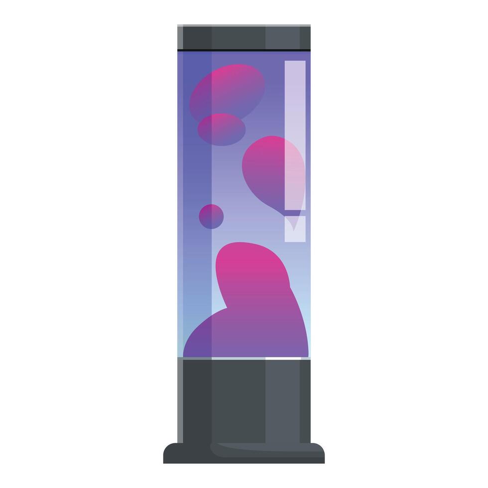 Lava lamp bubbling with pink and purple wax vector