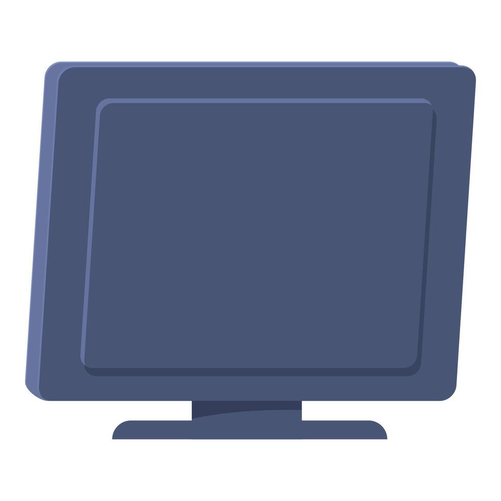 Modern computer monitor standing on a desk vector