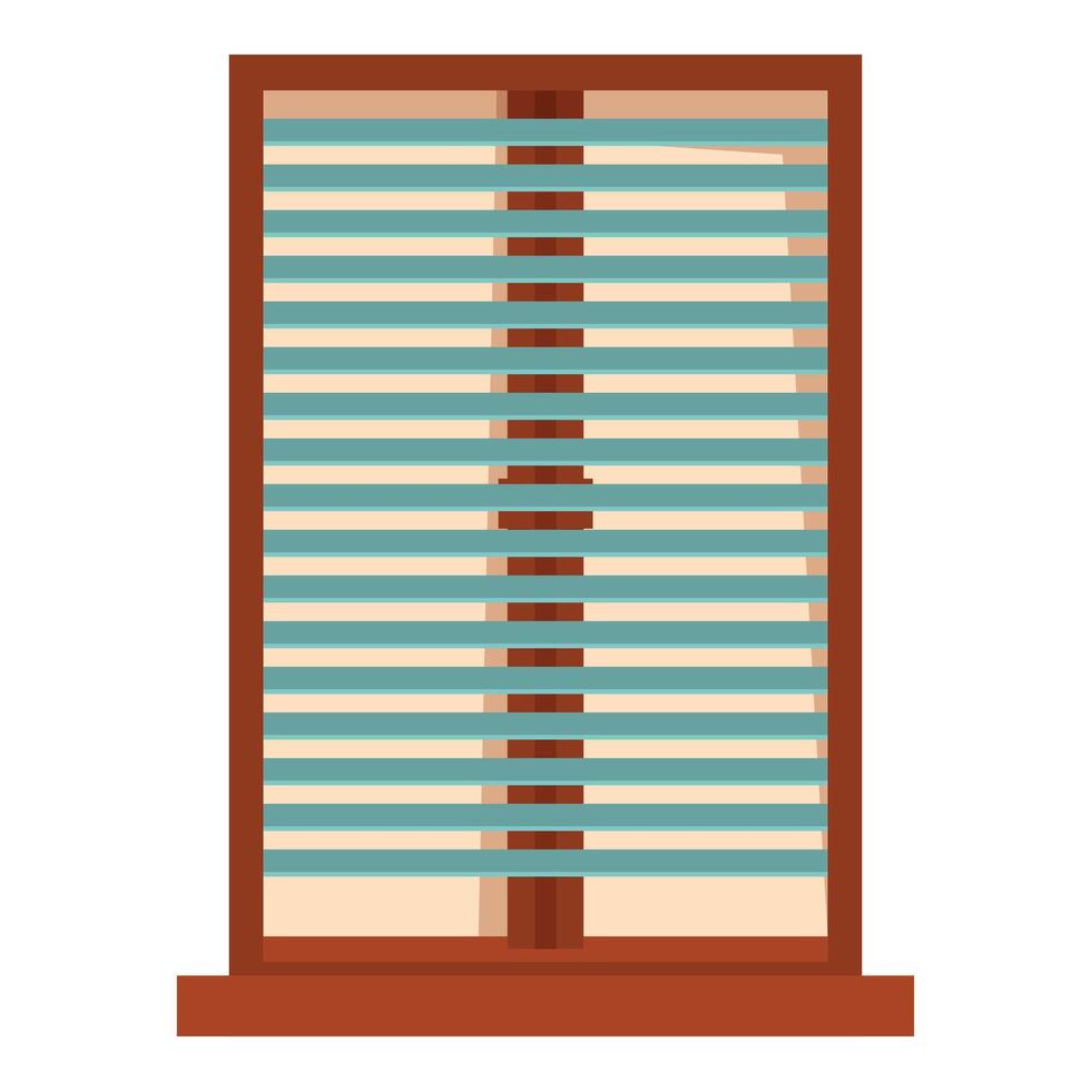 Modern plastic window with jalousie being closed vector