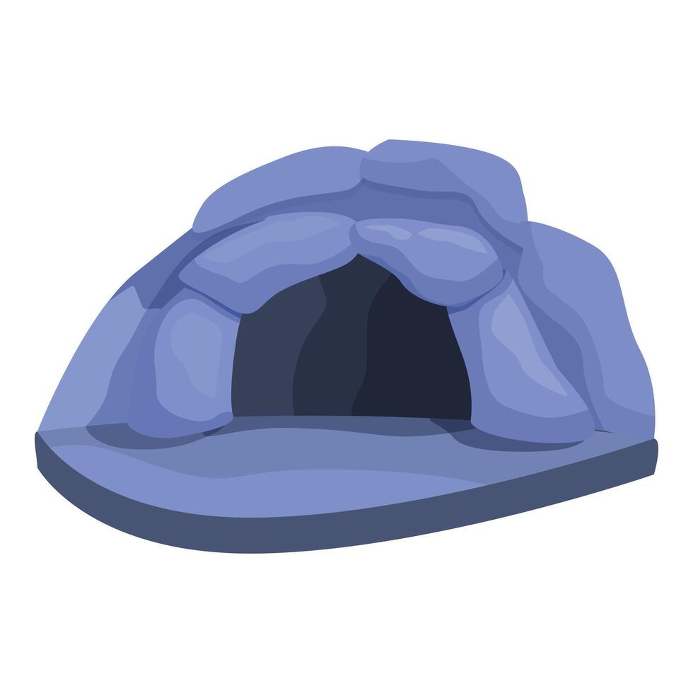 Wild stone cave opening leading to darkness vector
