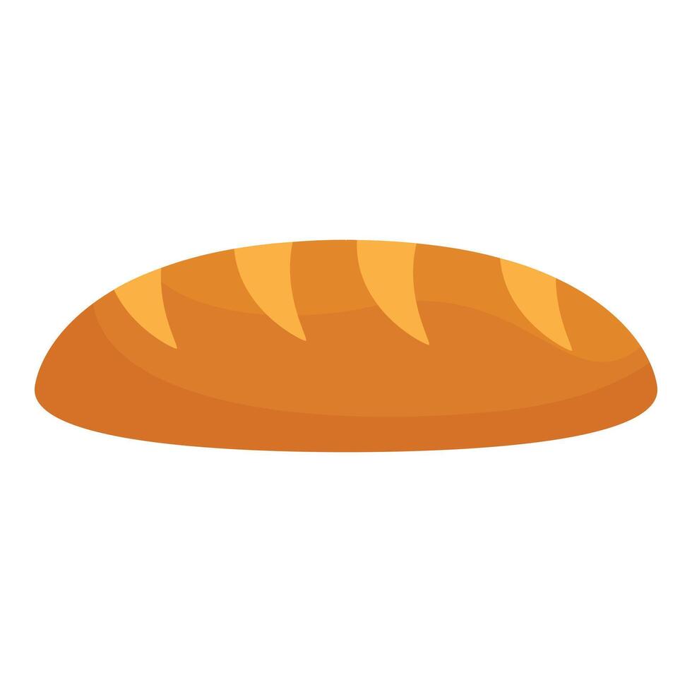 Simple loaf of bread is laying on a white surface vector